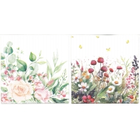 Serviettes de table - Fleurs (total de 10)