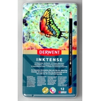 Coffret 12 crayons à encre Inktense Derwent