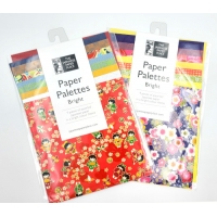 Ens. Papier japonais Palette de couleurs vives 6"x6" (9 feuilles)