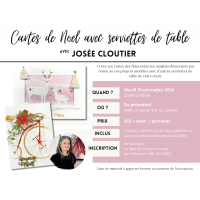 2024-11-19 Cartes de Noël avec serviettes de table - Josée Cloutier