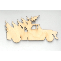 Truck with Tree Ornament 4 1/2" wide