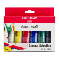 Kit acrylic paint standard Amsterdam 6x20ml