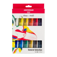 Kit acrylic paint standard Amsterdam 12x20ml