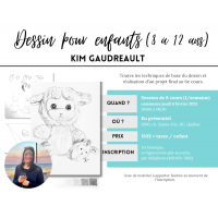 2025-02-06 Cours de dessin pour enfants (8 à 12 ans) - Kim Gaudreault