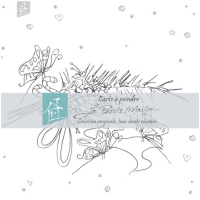 Card for painting- Christmas tree branch - GC