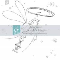 Card for painting - Angel with lantern - GC