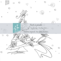 Card for painting - Christmas tree and butterflies - GC