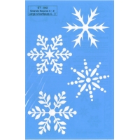 Stencil Big Snowflakes 4 3p ST-042