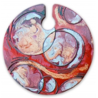 Cocktail plate - Red abstract