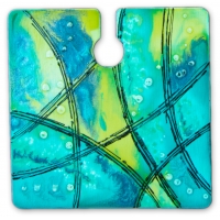 Cocktail plate - Blue square