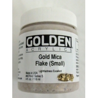 Mica Gold Flakes 4oz Golden