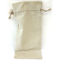 Linen wine or candle bags with jute draw 8"X16.5"