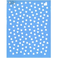 Stencil Hearts Rain ST-070