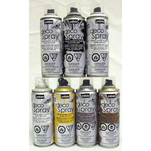 Pebeo Deco Spray 100ml Acrylic Art, Furniture, DIY, Model Paint 20 Colours