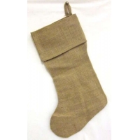 Christmas stocking burlap with cuff 10"X24"